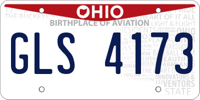 OH license plate GLS4173