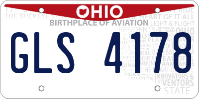 OH license plate GLS4178