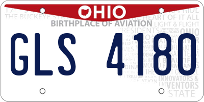 OH license plate GLS4180