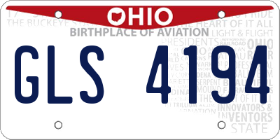 OH license plate GLS4194