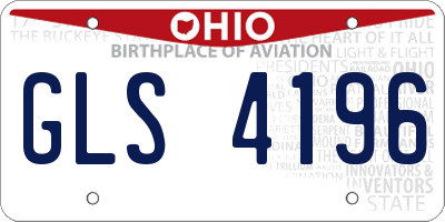 OH license plate GLS4196