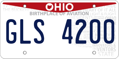OH license plate GLS4200
