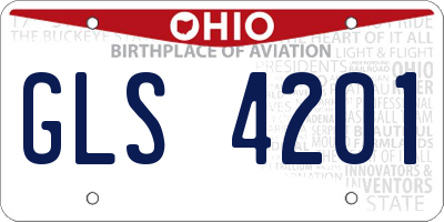 OH license plate GLS4201