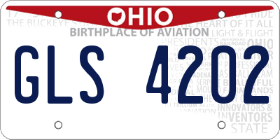 OH license plate GLS4202