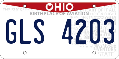 OH license plate GLS4203