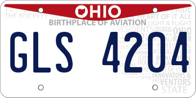 OH license plate GLS4204