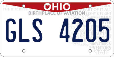OH license plate GLS4205