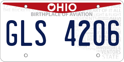 OH license plate GLS4206