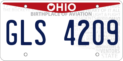 OH license plate GLS4209