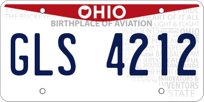 OH license plate GLS4212