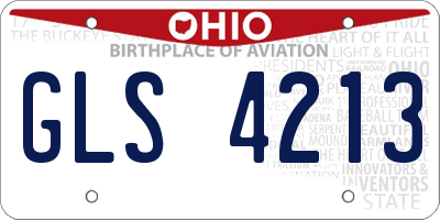 OH license plate GLS4213