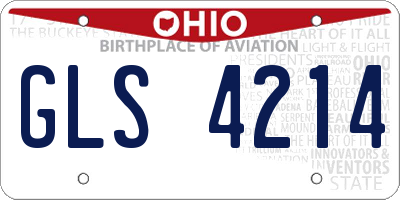 OH license plate GLS4214