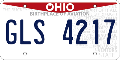 OH license plate GLS4217
