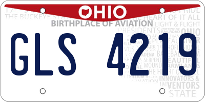 OH license plate GLS4219