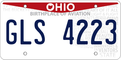 OH license plate GLS4223