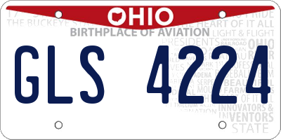 OH license plate GLS4224