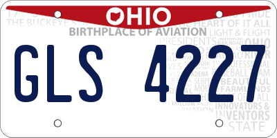 OH license plate GLS4227