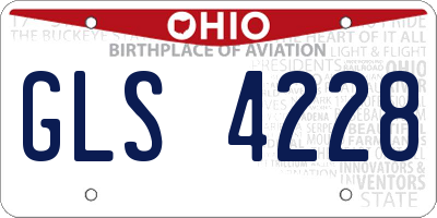 OH license plate GLS4228