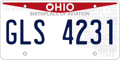 OH license plate GLS4231