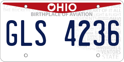 OH license plate GLS4236