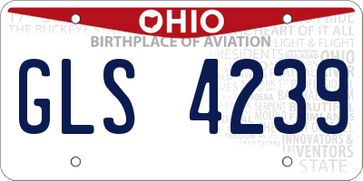 OH license plate GLS4239
