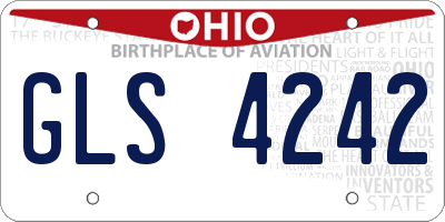 OH license plate GLS4242