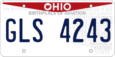 OH license plate GLS4243