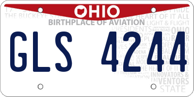 OH license plate GLS4244
