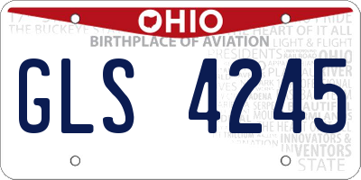 OH license plate GLS4245