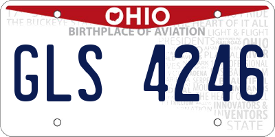 OH license plate GLS4246