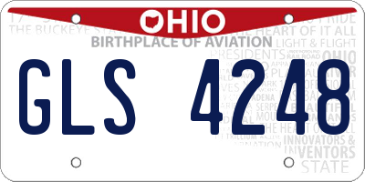 OH license plate GLS4248
