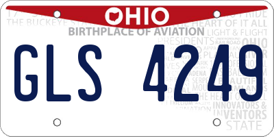 OH license plate GLS4249