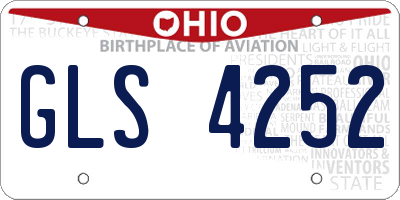 OH license plate GLS4252