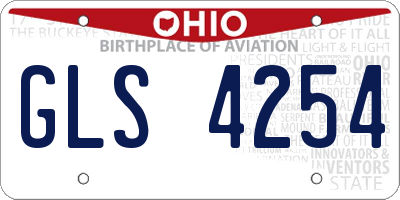 OH license plate GLS4254