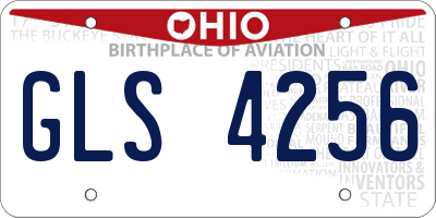 OH license plate GLS4256
