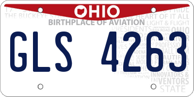OH license plate GLS4263