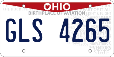 OH license plate GLS4265