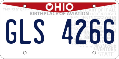 OH license plate GLS4266