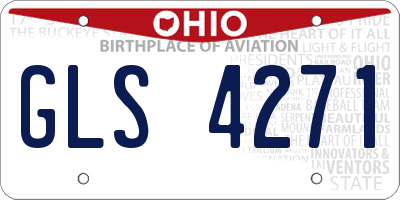 OH license plate GLS4271