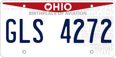 OH license plate GLS4272