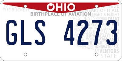 OH license plate GLS4273