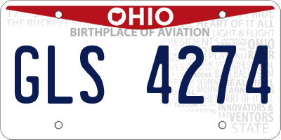 OH license plate GLS4274