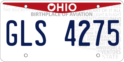 OH license plate GLS4275