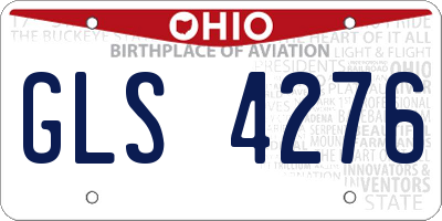 OH license plate GLS4276