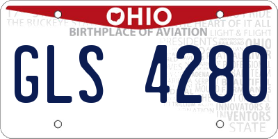 OH license plate GLS4280