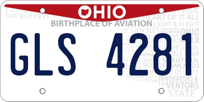 OH license plate GLS4281