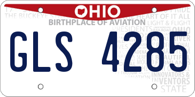 OH license plate GLS4285