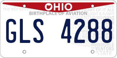 OH license plate GLS4288