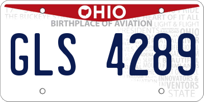 OH license plate GLS4289