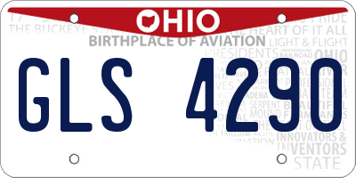 OH license plate GLS4290
